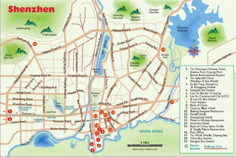 karte Shenzhen iepirkšanās