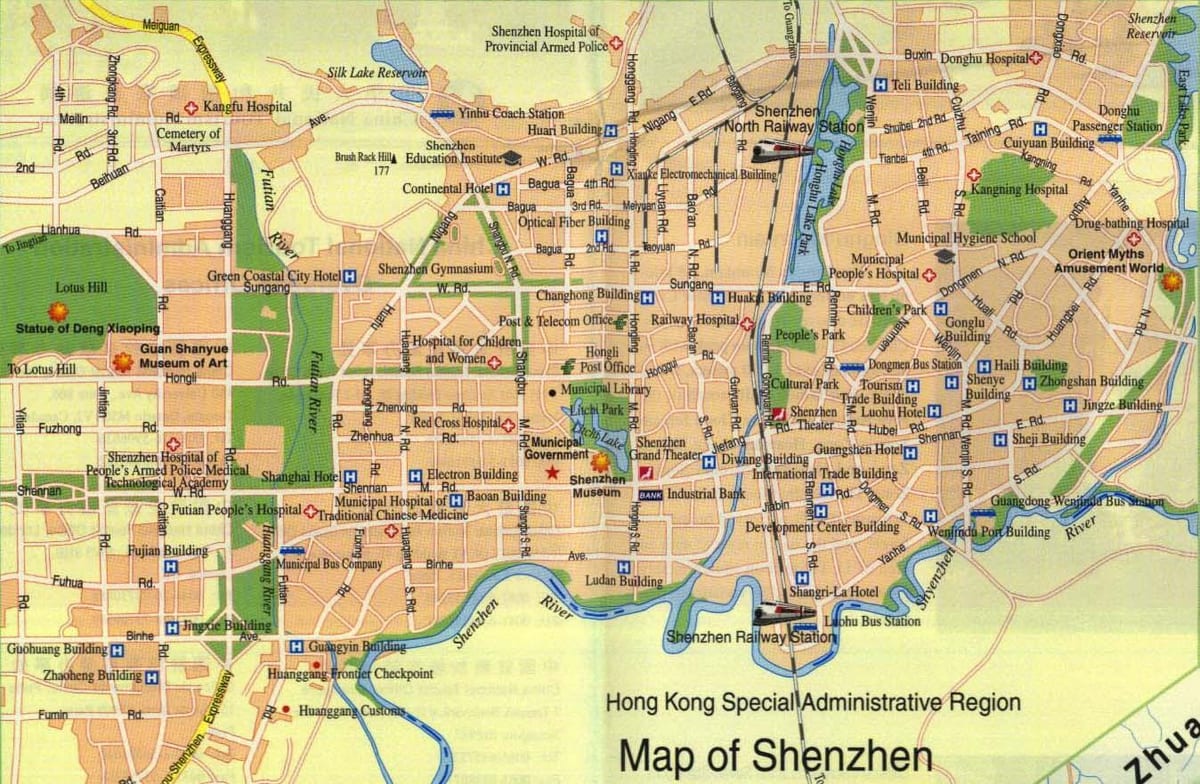 Shenzhen pasaules kartē