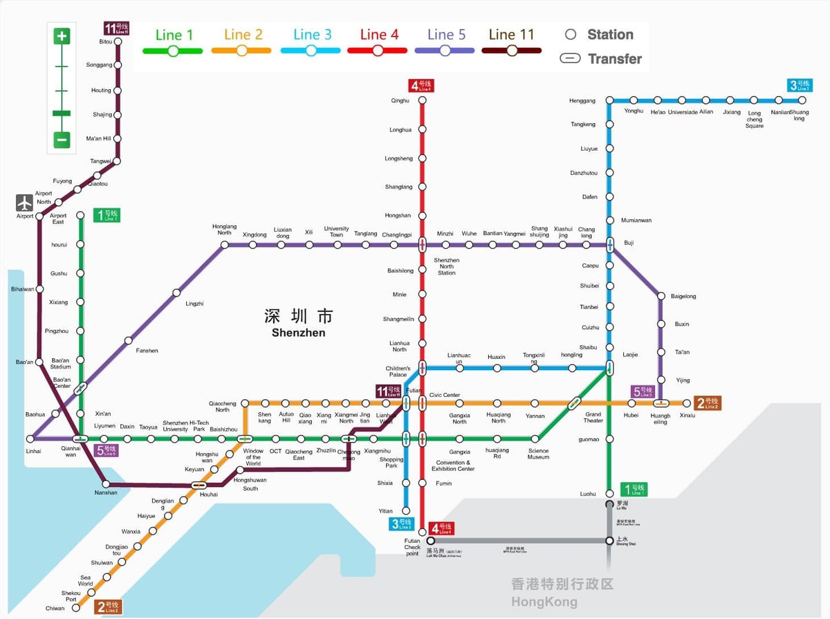 Shenzhen metro kartes 2016