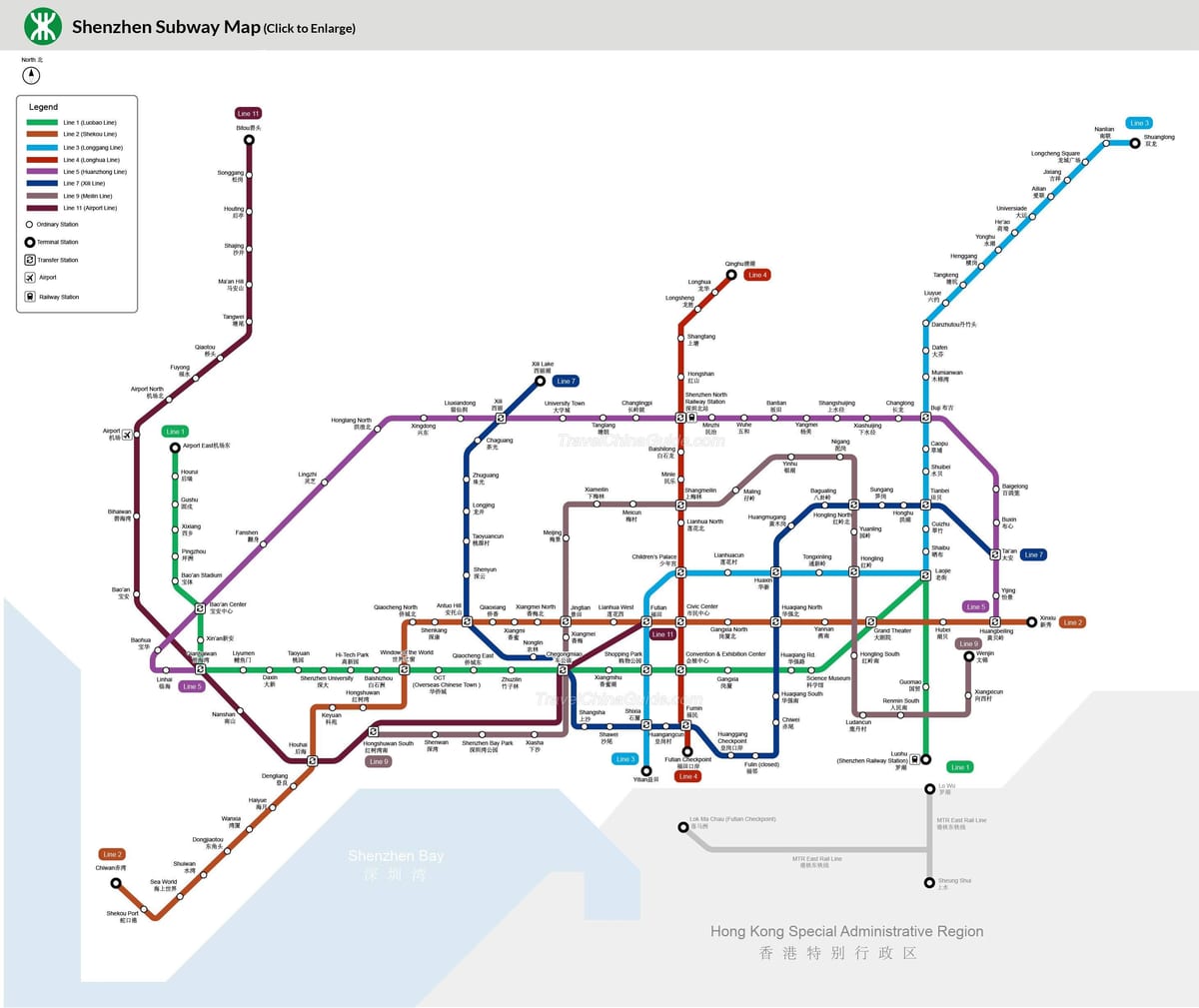 Shenzhen mtr karte