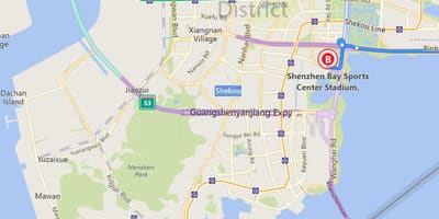 Karte Shenzhen bay