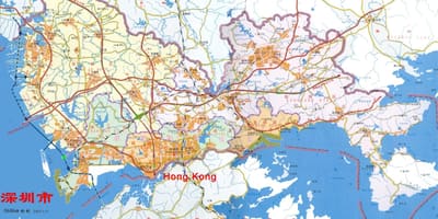 Karte Shenzhen ems Ķīna