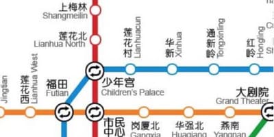 Karte Shenzhen north station