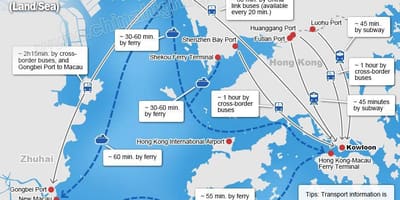Karte zhuhai prāmju terminālī